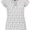 Women SUBLEVEL Shirts | T-Shirt Minimal Anchor Print Grey