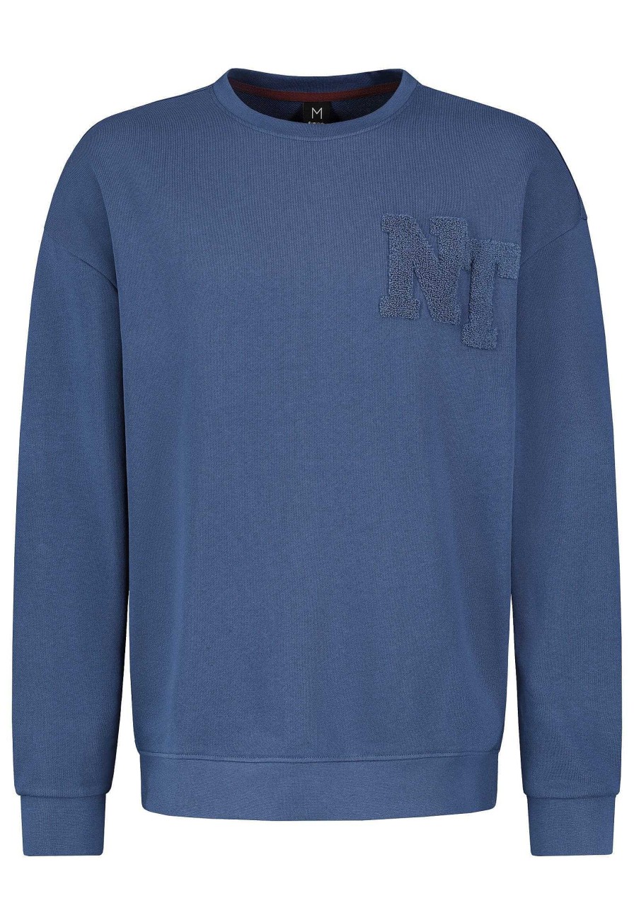 Men SUBLEVEL Popular | Sweatshirt With Applique Light Blue