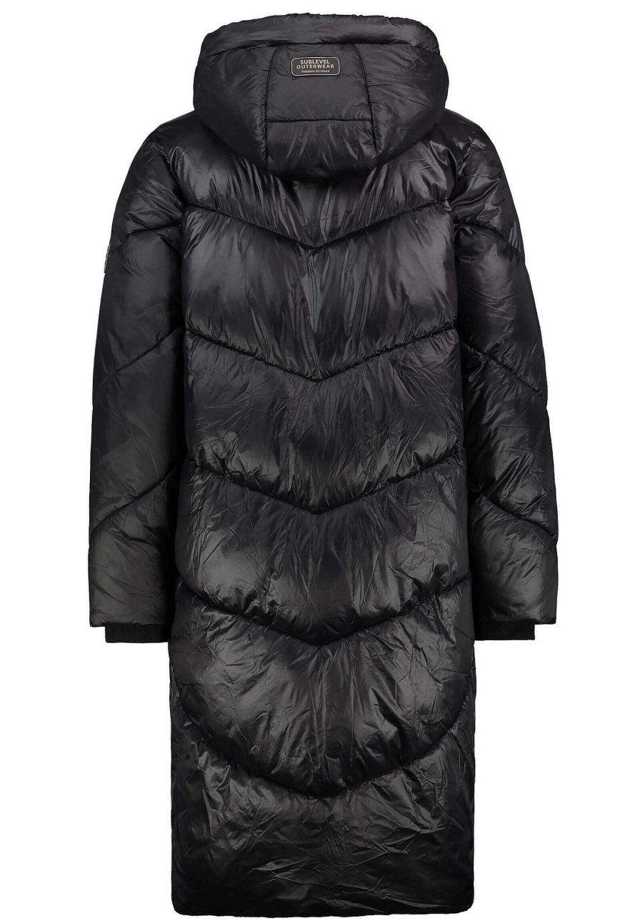 Women SUBLEVEL Popular | Quilted Winter Coat Black