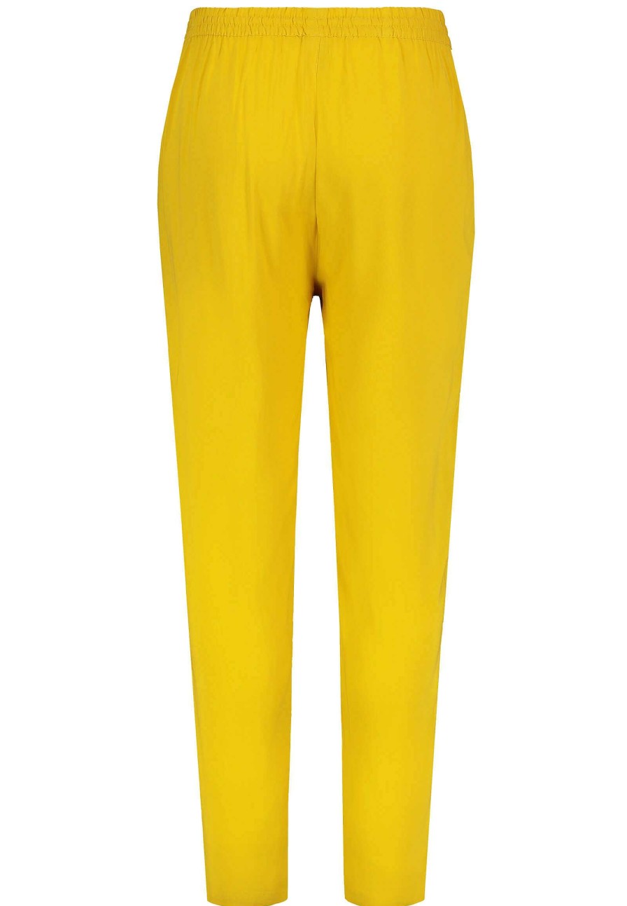 Women SUBLEVEL Pants | Viscose Trousers With Elastic Waistband Yellow