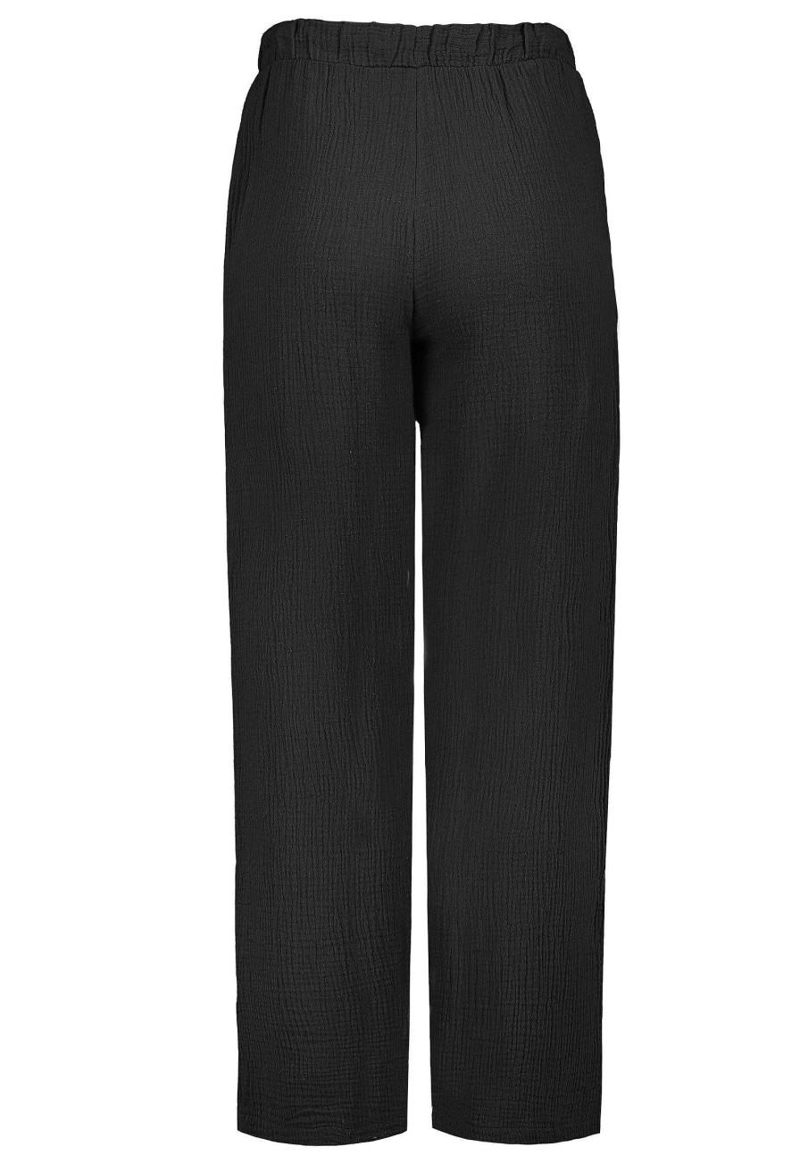 Women SUBLEVEL Pants | Muslin Trousers Black